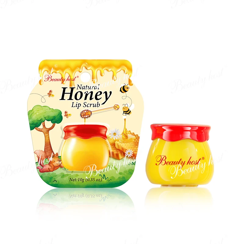 OEM/Private Label Bee Lip Balm Honey Pot, Propolis Lip Scrub Prevention Dry and Cracked Lip Scrubs Exfoliator, Many Flavors