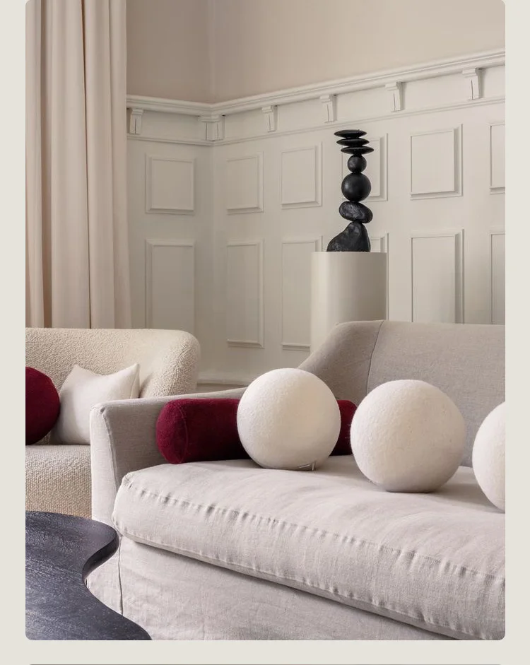 Круглые Декоративные диванные подушки желтого белого коричневого цветов 3 вида на выбор