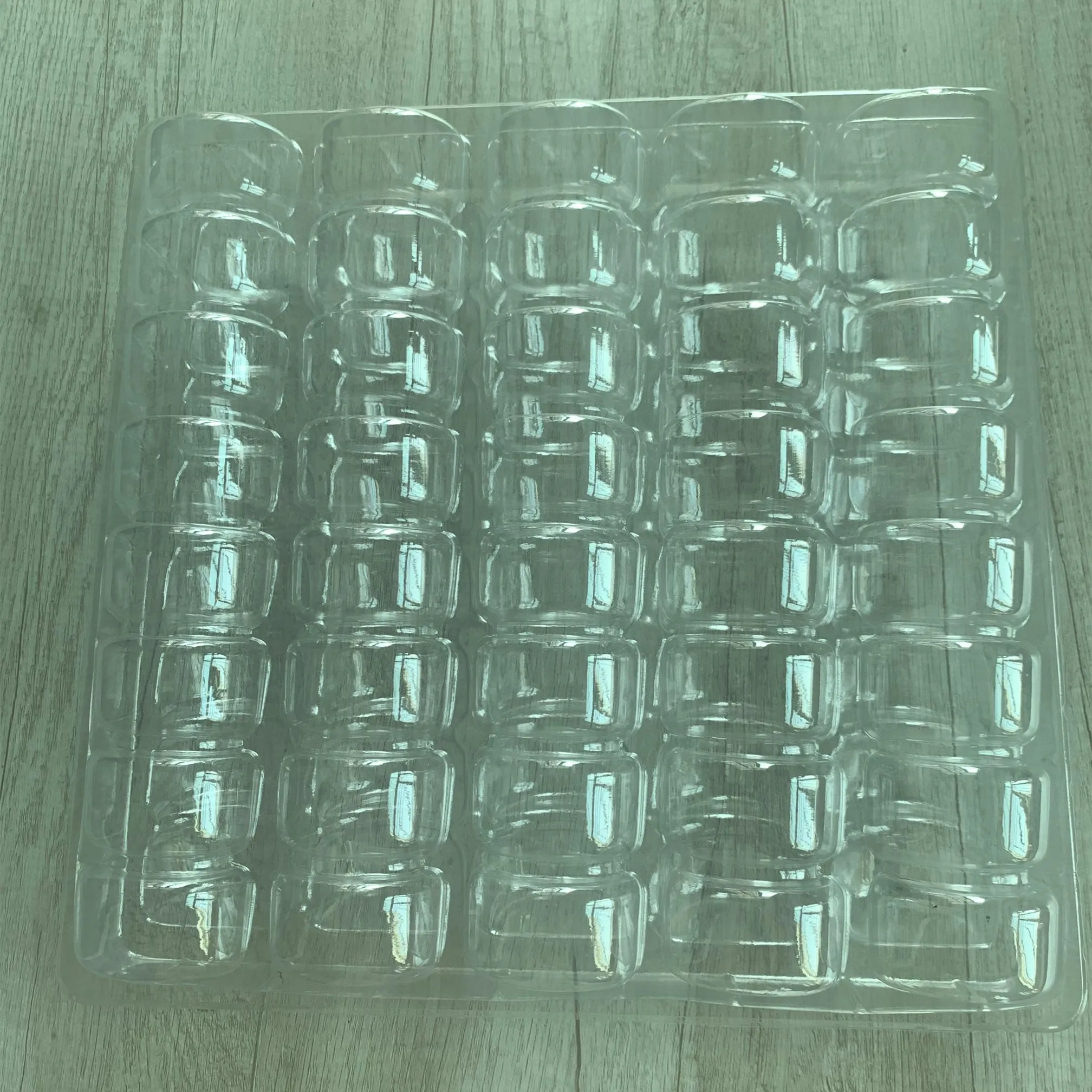 Plastic round macaron packaging display tray square cake small clear box disposable macaron packaging boxes with clear window