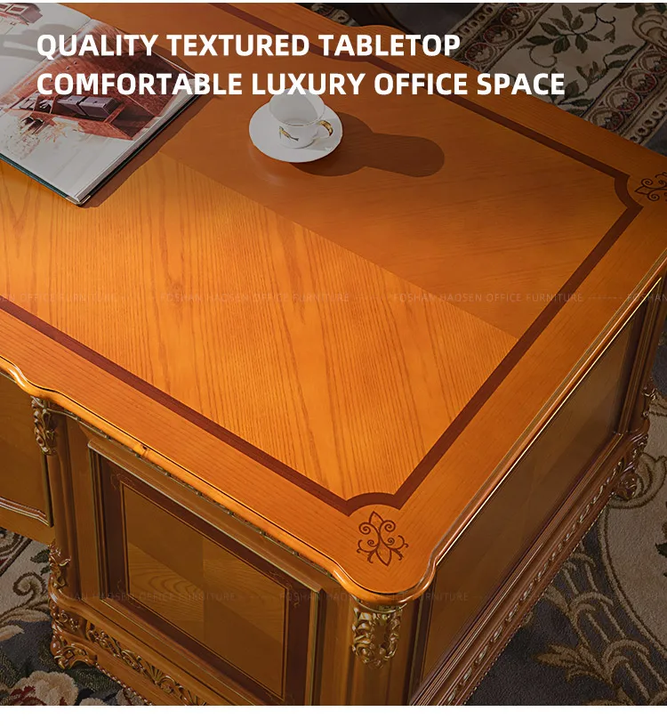 HAOSEN 0836 director executive table writing desk Desktop fine texture details 