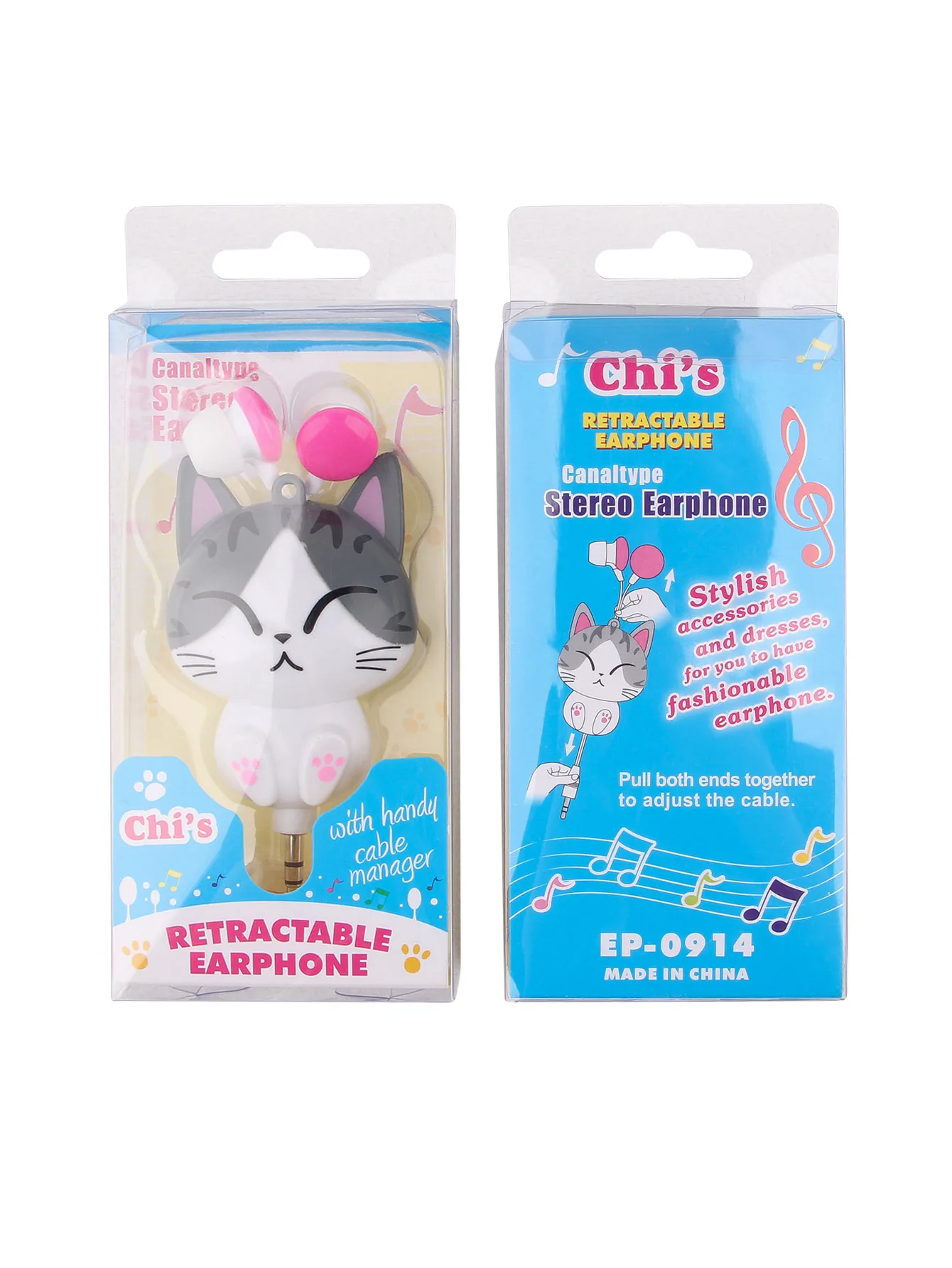 2022 new arrivals electronics Cartoon earphones Retractable Headphones kawaii for kids