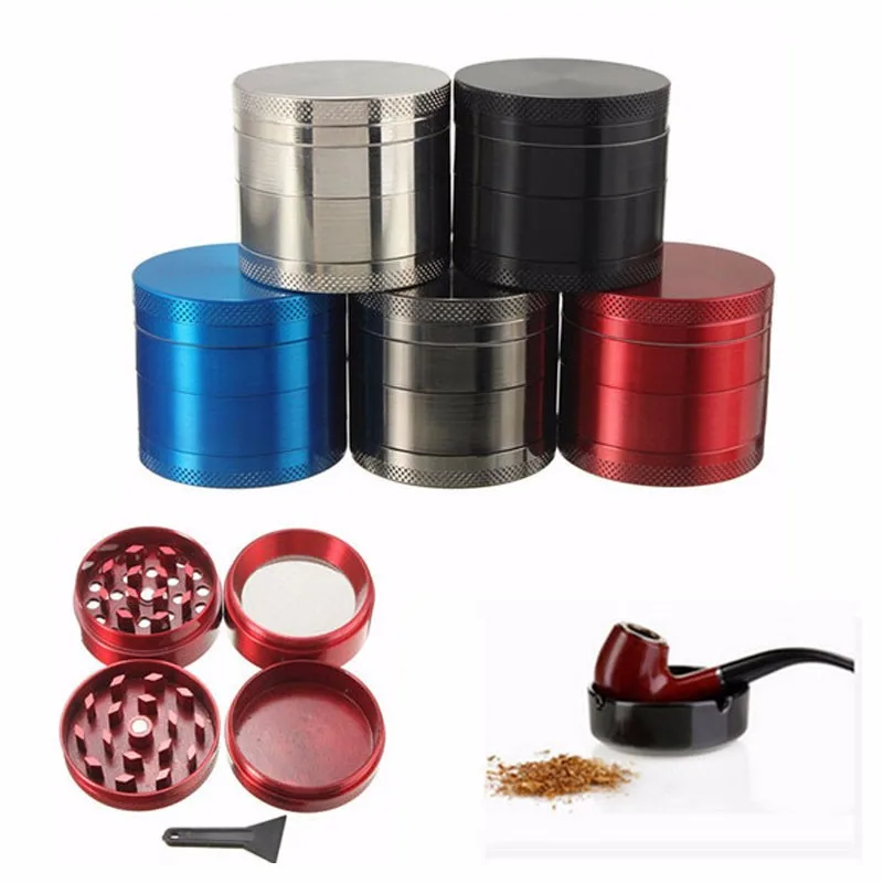 Wholesale Metal Zinc Alloy Tobacco Custom Grinder 4 Layer 50MM 63MM Metal Zinc Alloy Tobacco Herb Grinder Hand Muller Smoke Crus