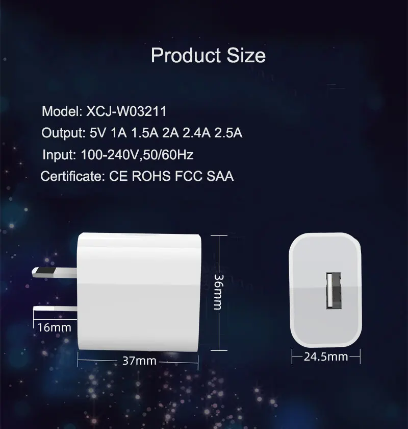 oem odm 2a 2.4a 2.5a eu usa au uk plug charger cable with cell phone travel usb charger adapter