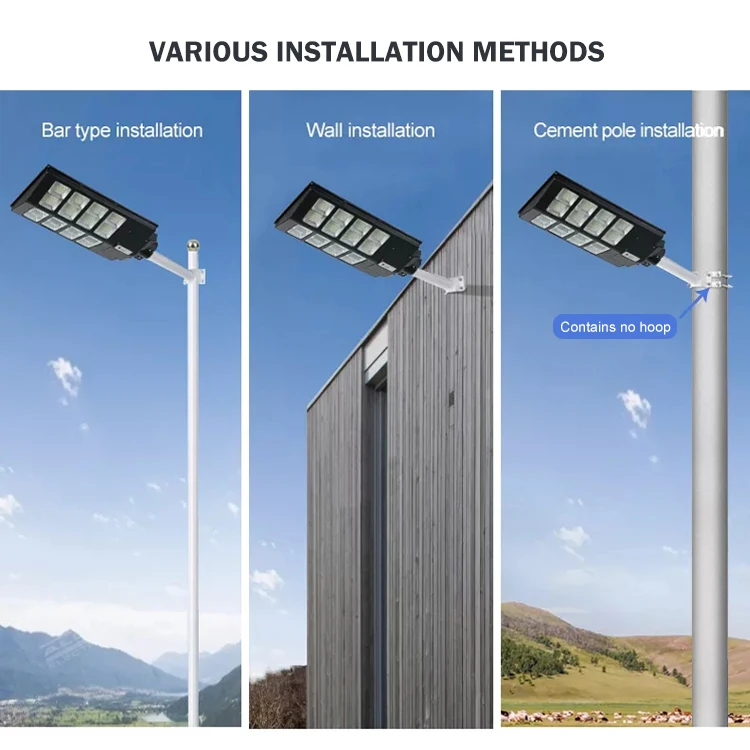 Highway Pathway 500w 800w 1000w 1200w Waterproof Ip66 Outdoor Led Integrate Road Lamp Solar Street Lights