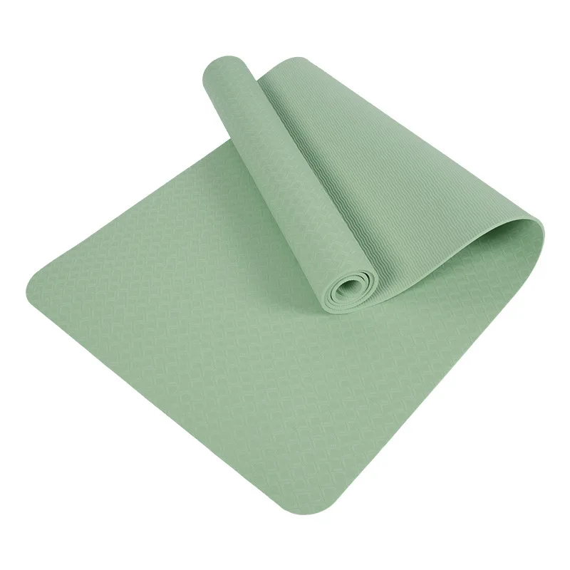 SHENGDE Free Sample Extra Thick Custom Print Logo Shape Color Rainbow Eco Friendly Pilates Pink Non Slip Purple 8mm TPE Yoga Mat
