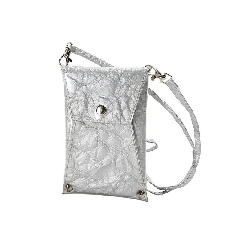 Manufacturer customized  gray purse durable bank card bag Tyvek  paper  waterproof purse  lightweight wallet