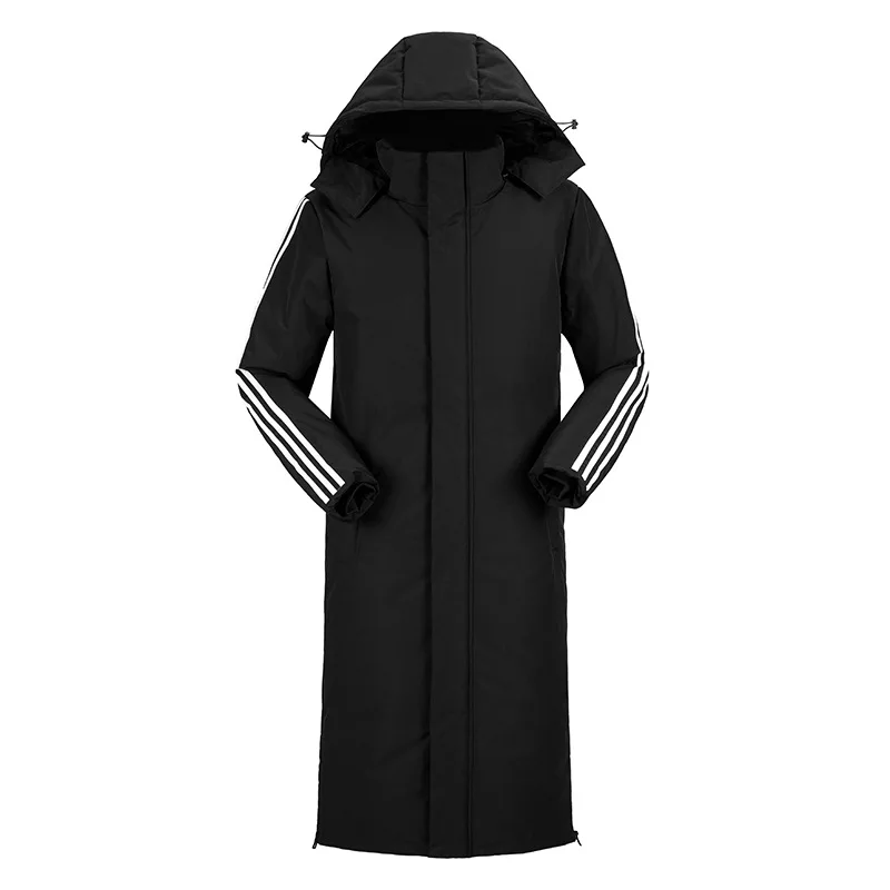 Waterproof Winter Coat Thick Cotton Jacket with Long Length Elegant Overcoat Style Extended Warm down Outerwear