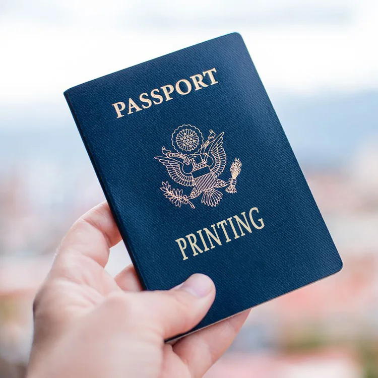 Customization logo boolet custom printing passport with hold and cover