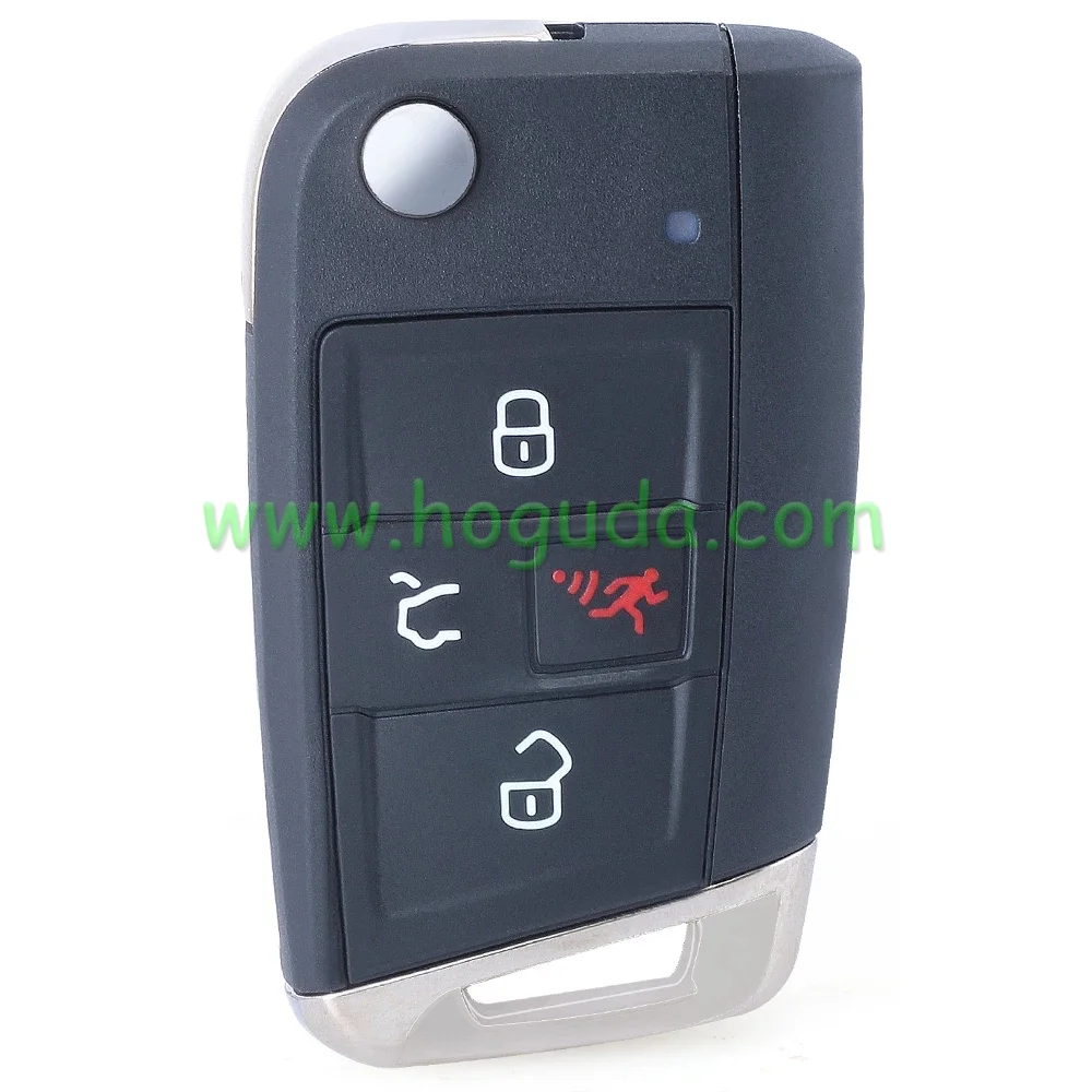 For VW MQB 3+1 button Jetta Passat Prox Flip Key with 315MHz  Megamos AES FCC ID: NBGFS93N P/N: 5K0837202BJ  5K0837202BP