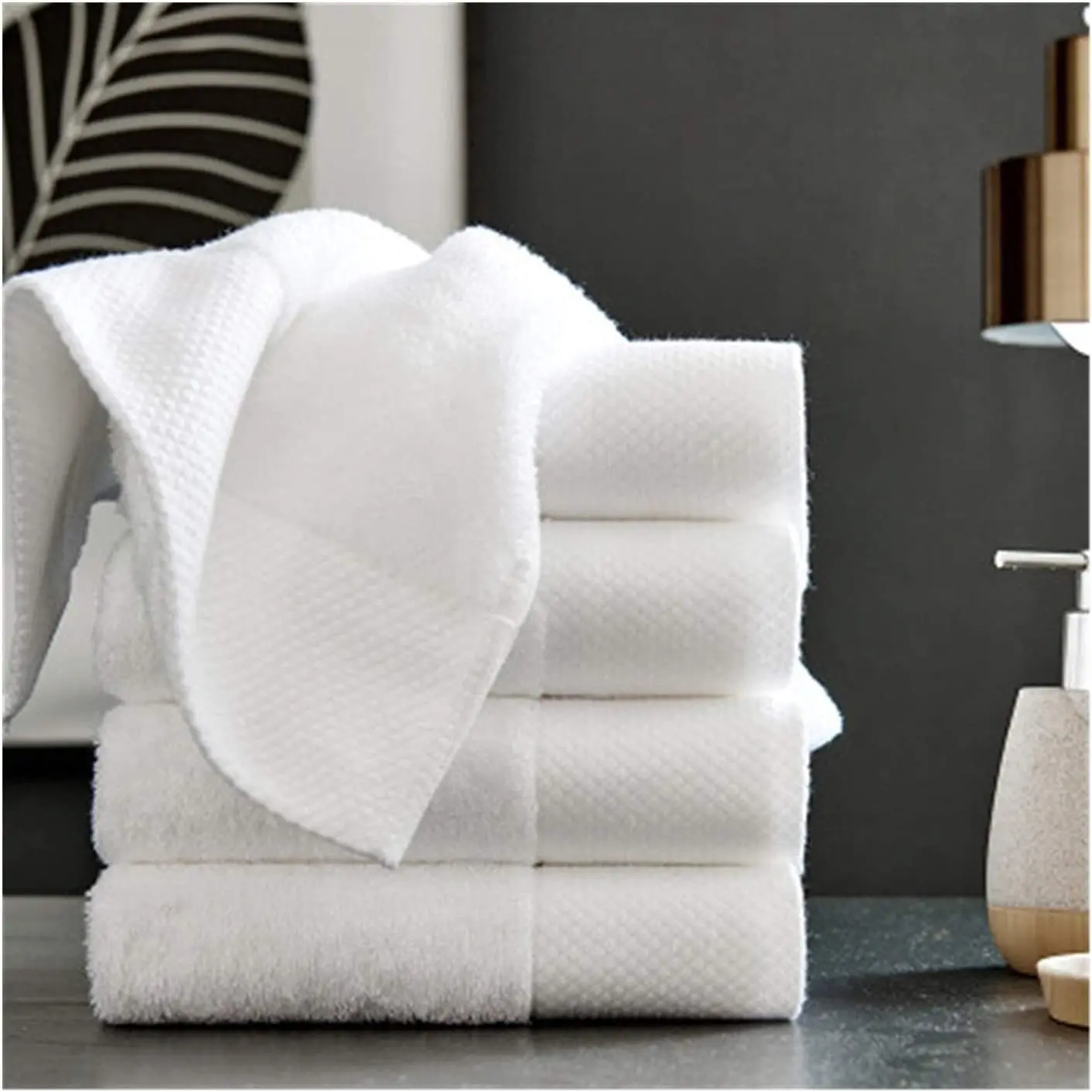 Easy Customize Hot Sale Luxury 5 Star White Softness Home Textile hotel platinum satin luxury 100% cotton towel
