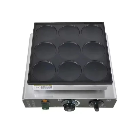900W Waffle Making Machine 9 Holes Dorayaki Machine 220/110V Non Stick Round Shape Pancakes Maker