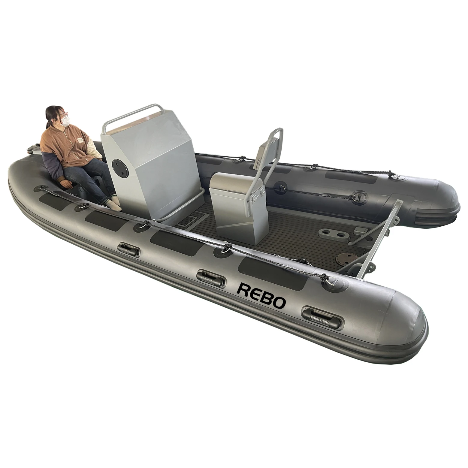 High Speed 16.4ft PVC/Hypalon RIB500 Aluminum Hull Inflatable Boat With Jockey Seat