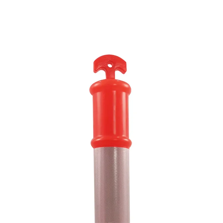 Factory T-Top Warning Post with Reflective Collars Delineator Bollards 6kg 8kg 10kg Rubber Base Traffic Warning Products