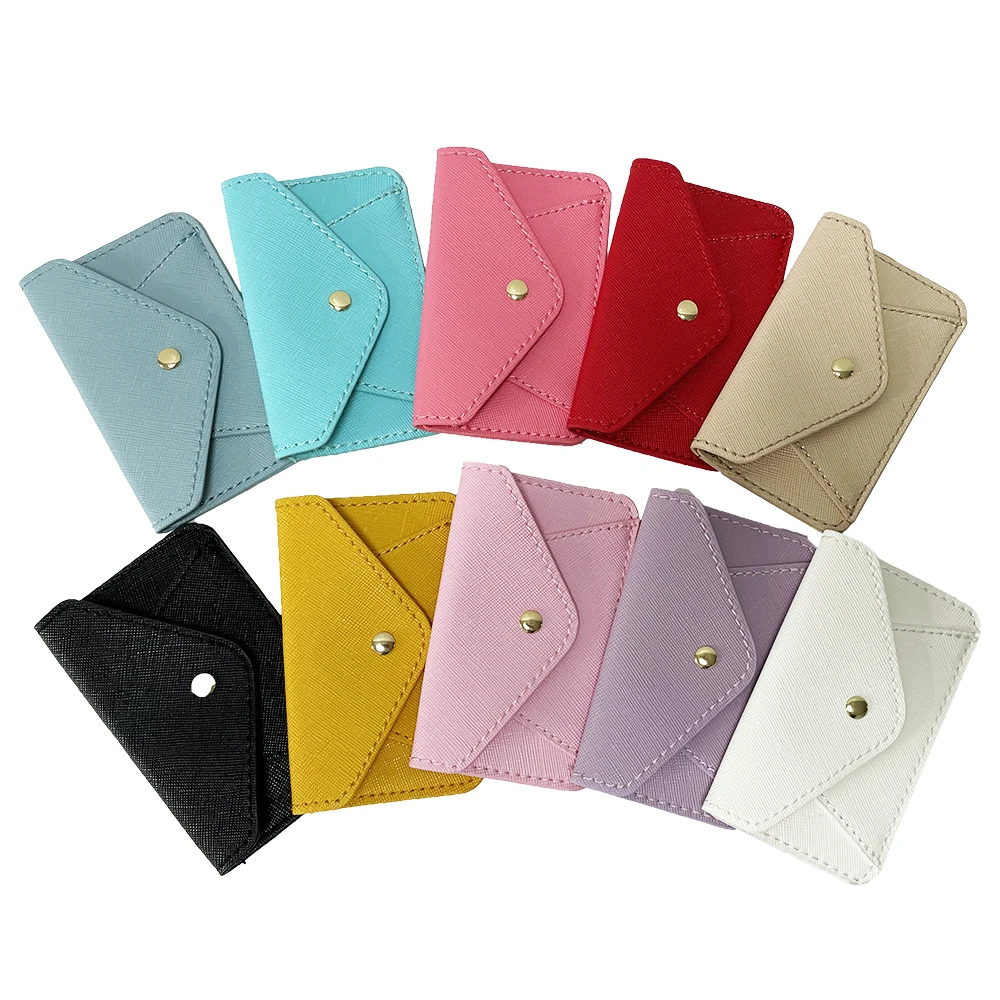 IN STOCK RTS 14 colors Option MINI Coin Purses Vegan Leather PU ID Card Holder