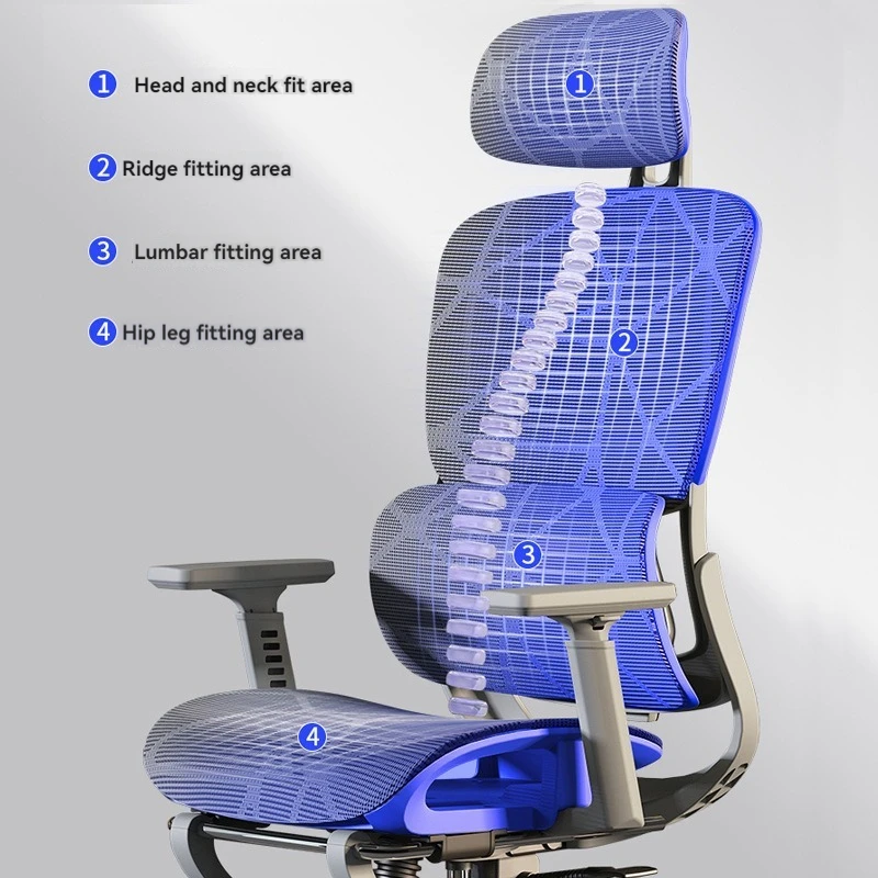 2024 Luxury adjustable armrest executive boss office chair mesh swivel reclining ergonomic office chair for adults