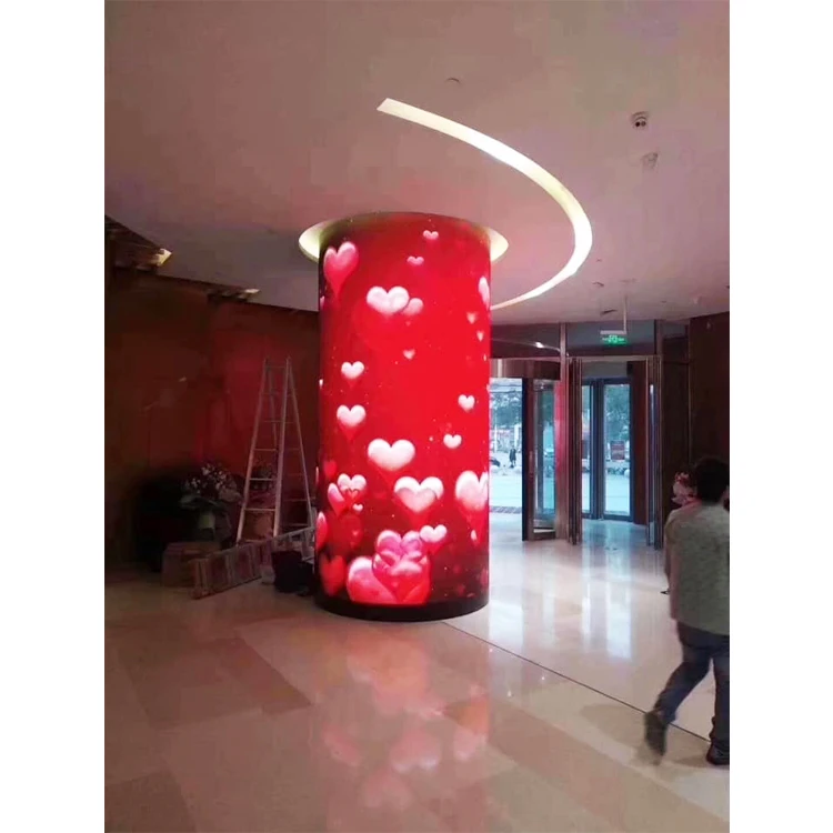 RGX 360 degree curve round Indoor P4 Cylinder Column led display circular screen