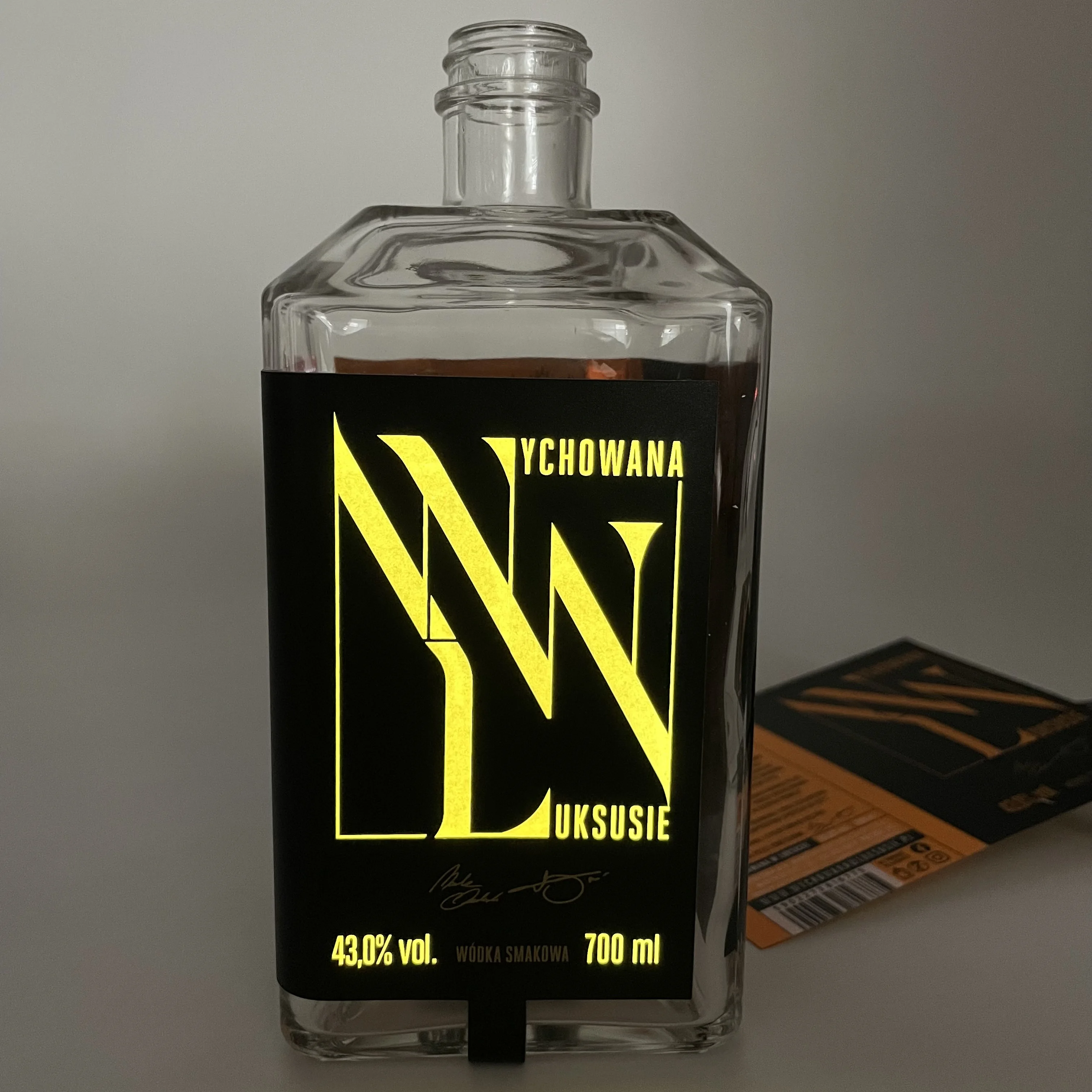 High brightness Luminous EL labels for advertising display LED bottle label sticker customization light up your brand