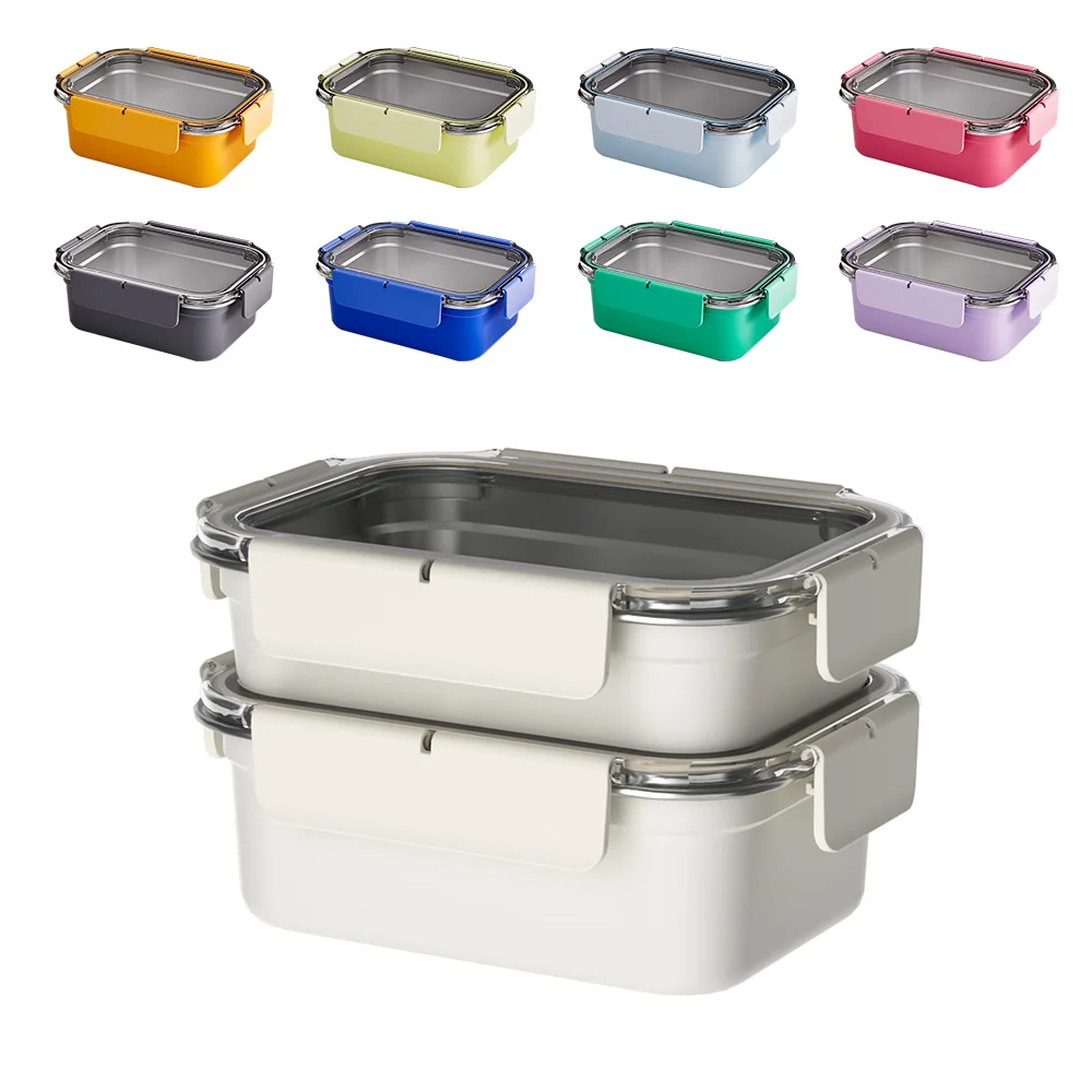 Omie Leakproof Lunch Bento Box Food Storage Containers Stainless Steel TPS Lunch Boxes For Children.Adults