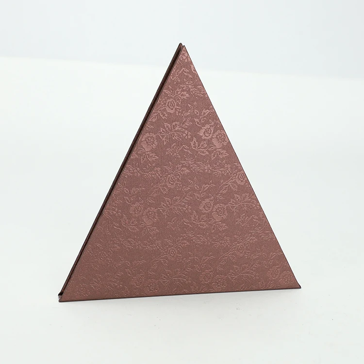 Custom Design Embossing Triangle Eyeshadow Cardboard Packaging Palette With Round Wholes