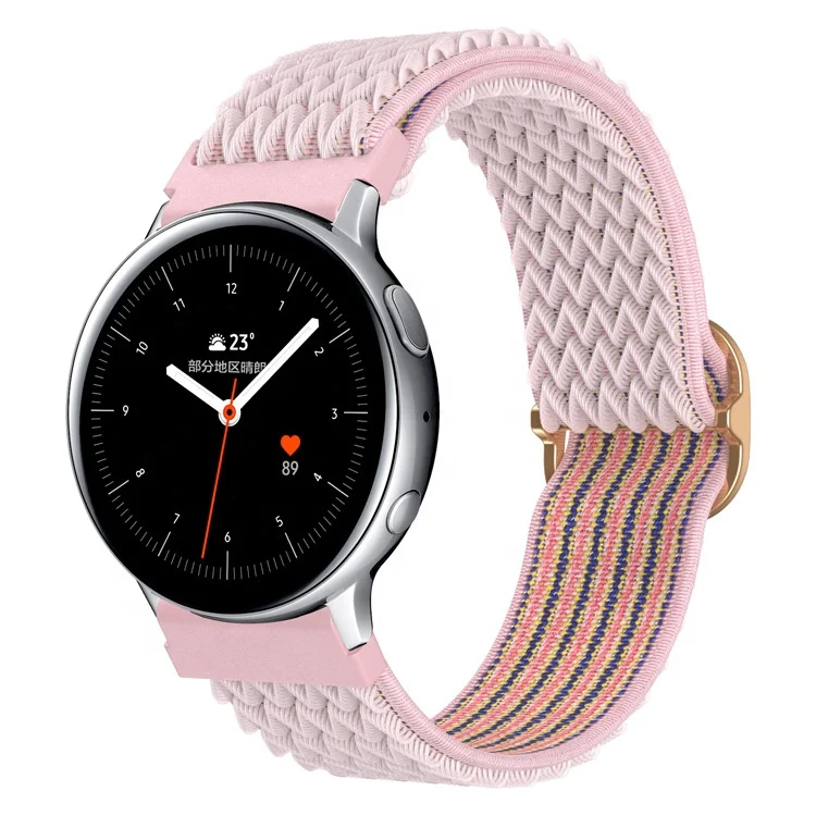 Nylon band for Samsung Galaxy Watch 6 5 4 Bracelet 20mm 22mm Braided Active 2 Classic 43mm 47mm Watch Elastic Strap
