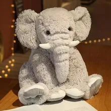 Long haired cute good quality plush elephant toy