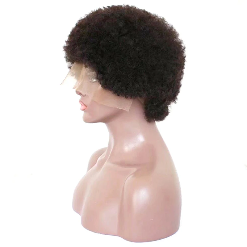 Cheap price new style virgin human afro puff wig, 13x4 lace frontal wig afro puff human hair
