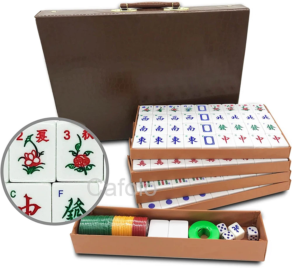 Chinese Melamine majiong custom mahjong travel case set