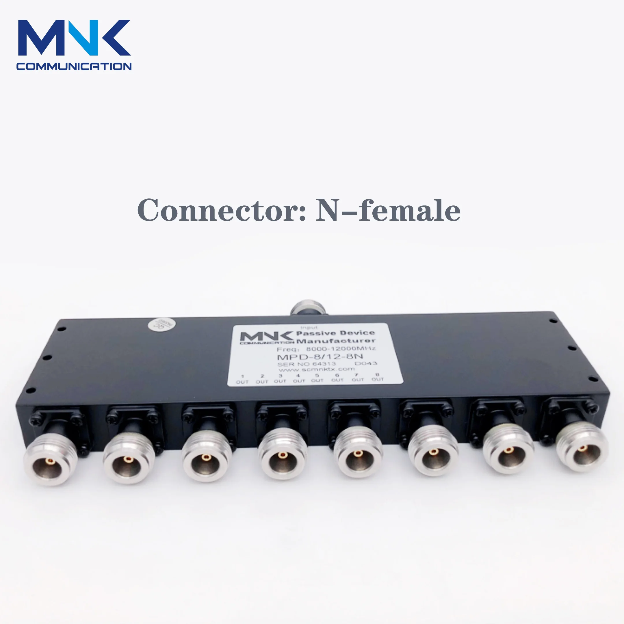 industrial 8000-12000 MHz 8 Way rf power divider N-F 8-12GHz  Wilkinson Splitter combiner microstrip Passive suppliers