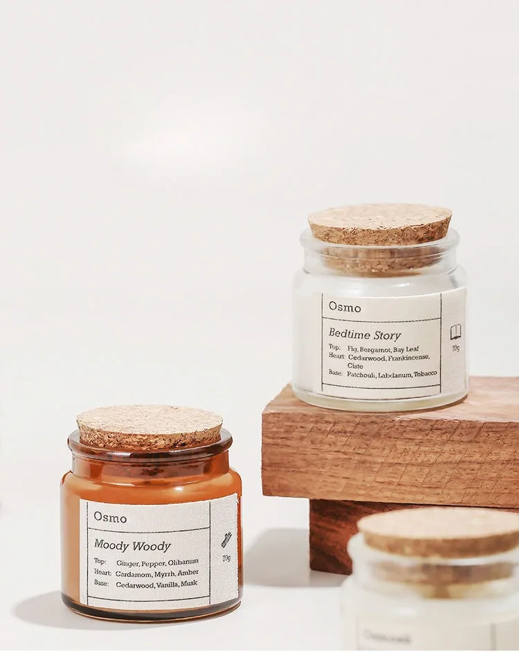 Wholesale Custom 100ml Custom Color Glass Empty Luxury Candle Jars With Wood Cork Lid