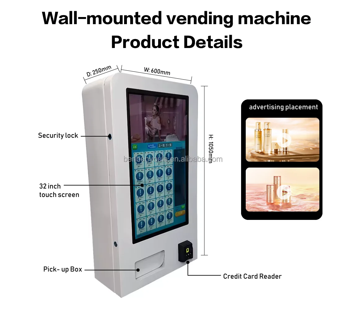 Manufacturer Tobacco Mini Cigarette Small Wall Mounted Vending Machine For Sale