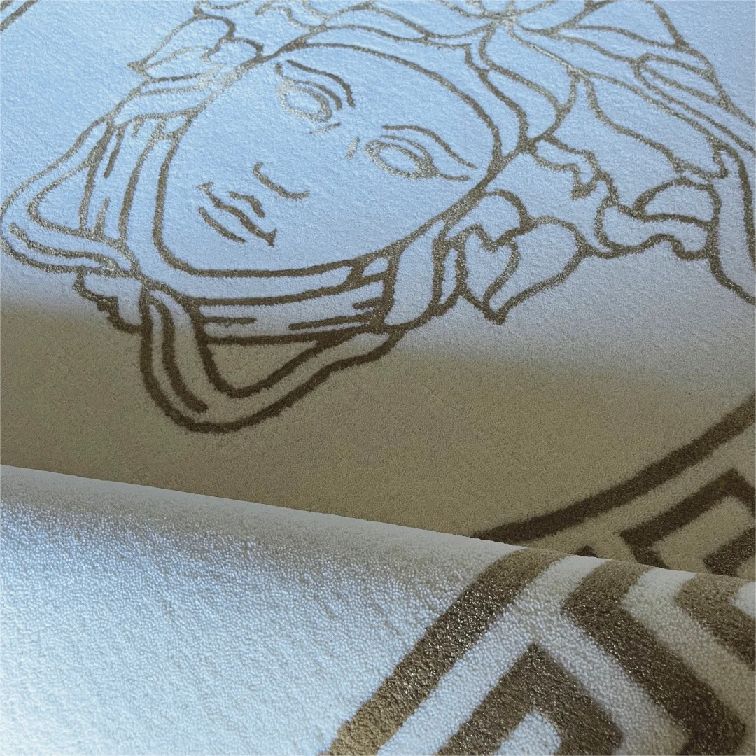 Handmade carpet Custom Made Wool Rugs Tufted Carpets logo customized Washable carpet for Bedroom