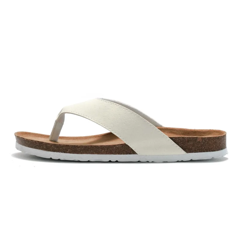 Custom Cork Sandals Open Toe Slip on Slide Slippers Men Comfortable Walking Orthopedic Thong Cork Flip Flops EVA Outdoor PU