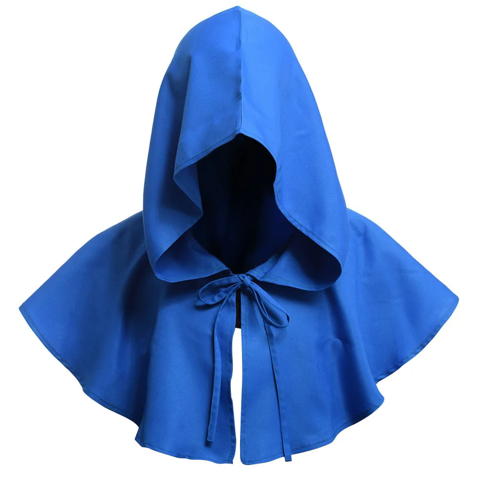 Medieval Hooded Conjoined Cap Festival Halloween Witch Hooded Cape Common Voodoo Pagan Role Play Cosplay Hat