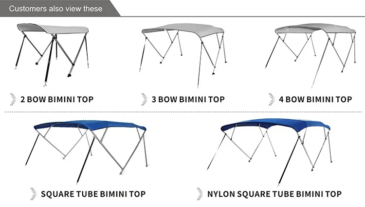 NHCX Nylon fittings 4 bow aluminum square tube pontoon boat tent bimini top