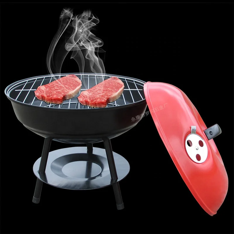  customize 14 inches Mini Apple round bbq stove colourful barbecue non-stick Ball barbeque grill garden outdoor kitchen