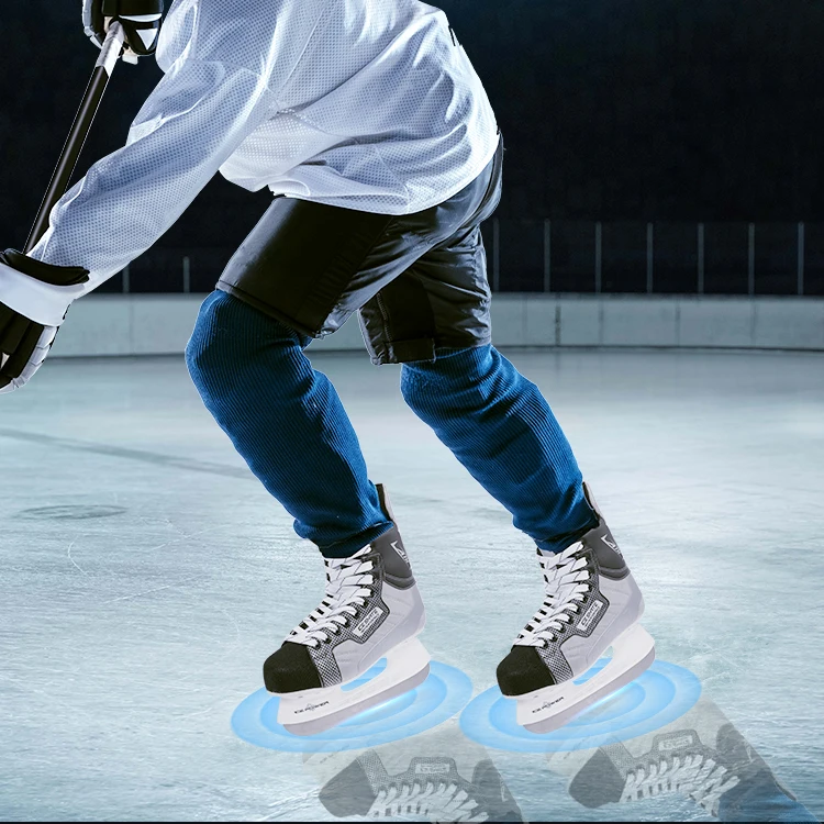 Adjustable Ice Skates Adult Beginner Speed Ice Hockey Skate Shoe Rink One-piece Skates Without LACES for Women Men