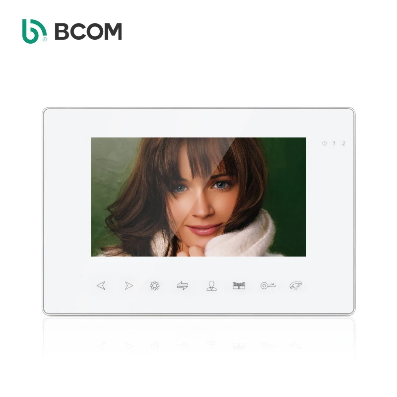 Bcomtech Waterproof 7 Inch Indoor Monitor TCP/IP Video Door Phone SIP Video Camera Intercom Lock Wireless Intercom System