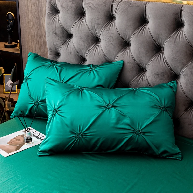 Luxury Twist Flower Design Satin Bedding Set Cotton Duvet Cover BedSheet Set King Queen Bedding Sets Bed Cover Bed Linen