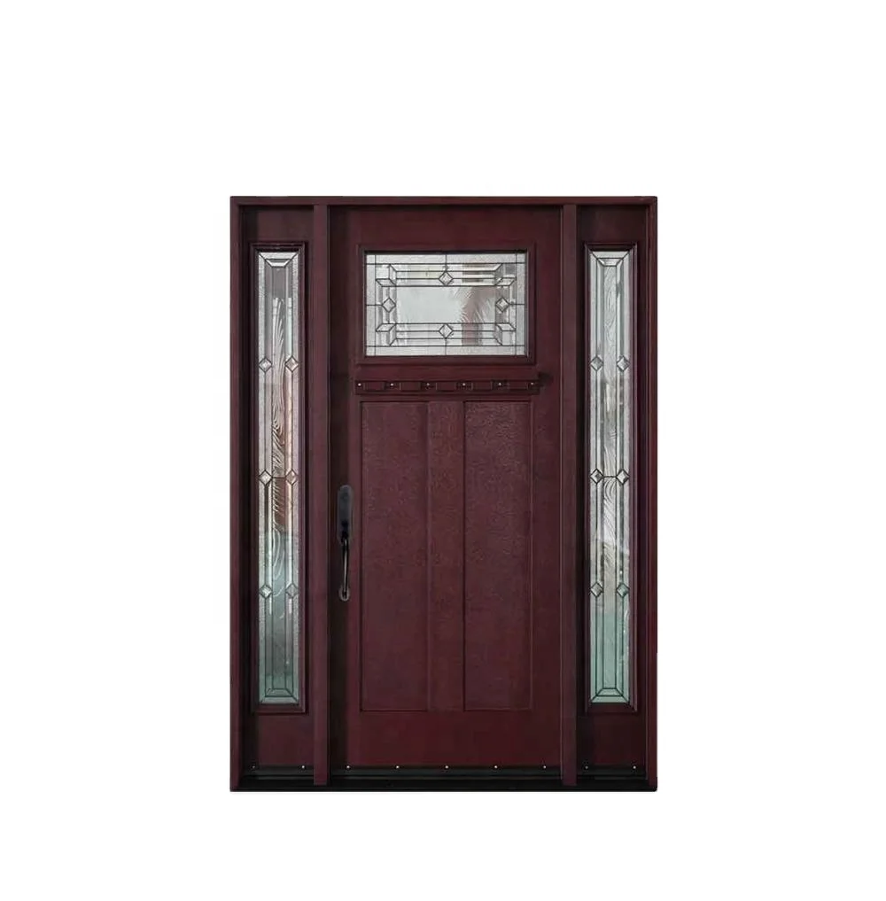 Fangda hot sale big craftsman entrance door with sidelights