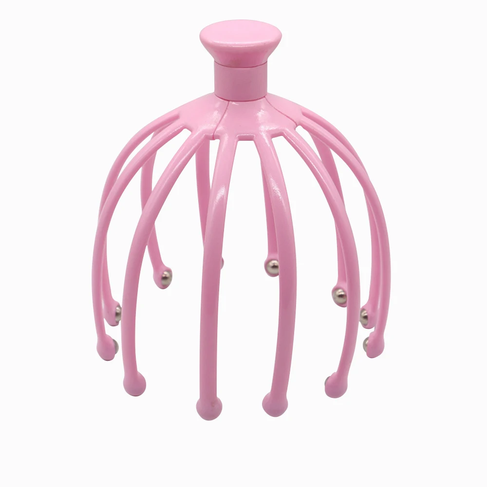 
Novelty new gift convenient customized healthcare modern printed logo grip handheld plastic hair scalp massager 