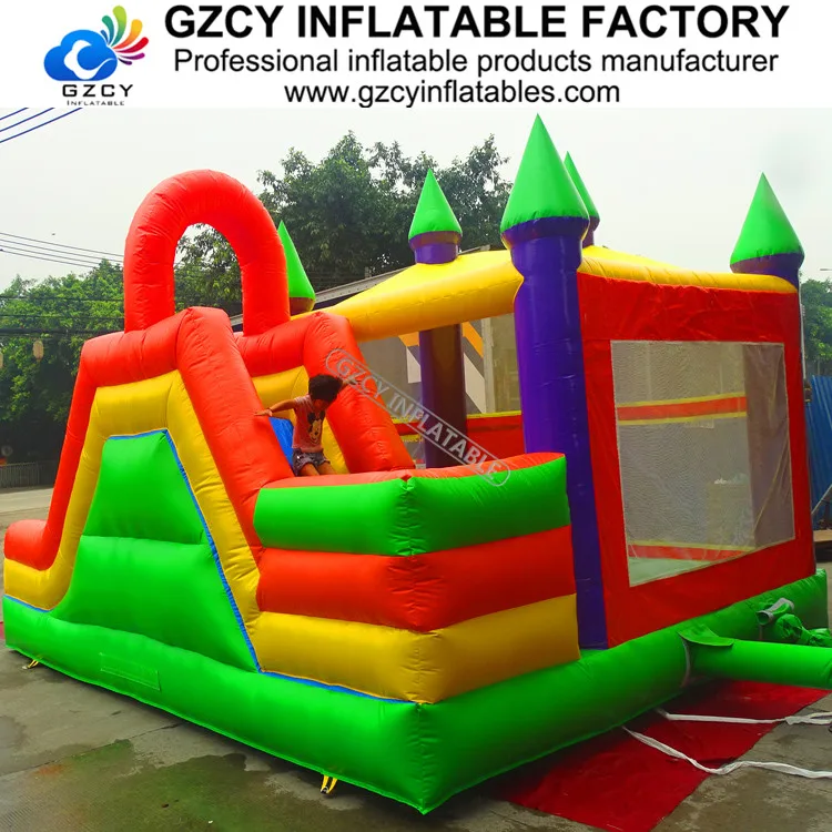 Надувной городок комбинированная горка большой надувной батут замок