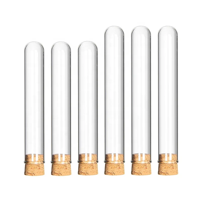 30ml 100ml Tube Glass Liquor Bottle 50ml Sample Alcohol Mini Bottle With Aluminum Wood Cap