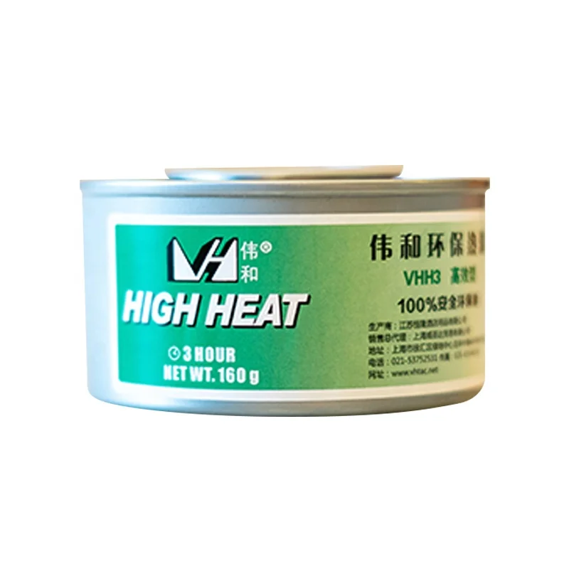 VHTAC Factory Direct Supply 3H Burning Time No smell Fiberglass Wick Chafing Fuel For Restaurant
