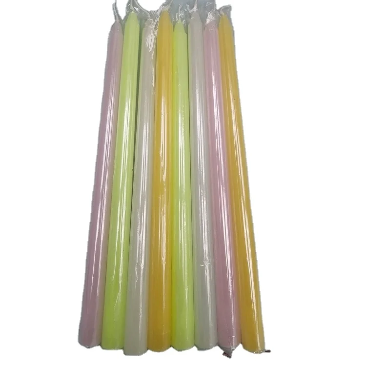 2024 New Arrival Wholesale Smokeless Colored Taper Candle Mold Stick Holder for Home Party Restaurant Decoration Birthday ISO
