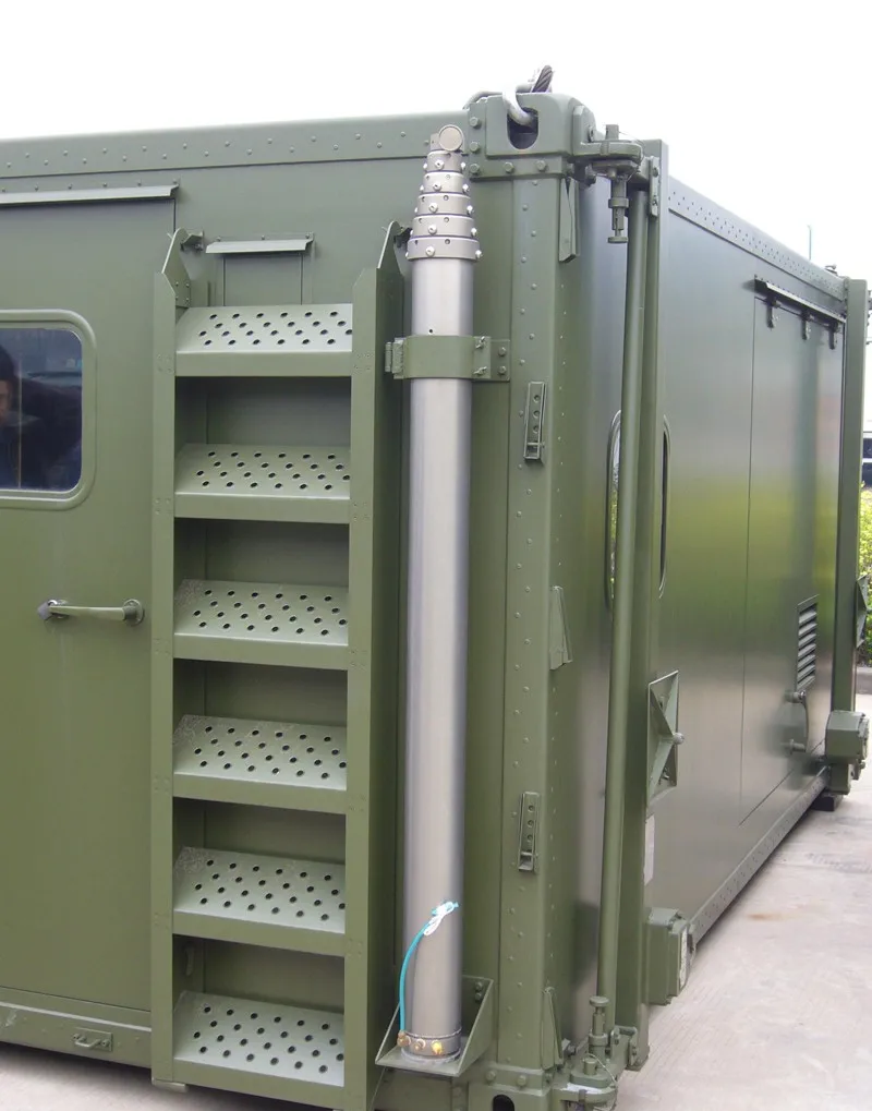 
1m to 10m and 10kg to 200kg payload telescopic mast for military shelter 