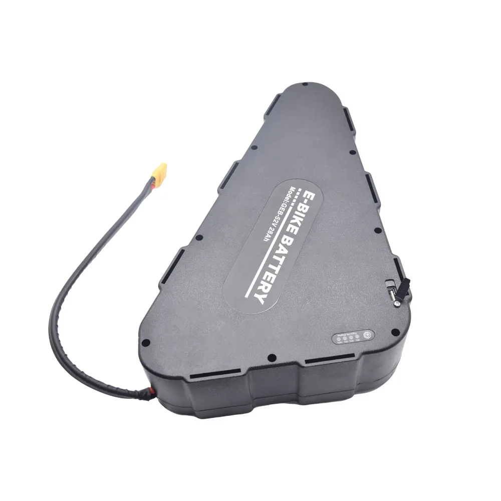 Индивидуальный литиевый аккумулятор для электровелосипеда 52 в 28 а/ч BMS 40 А с треугольным корпусом электрического велосипеда 1500