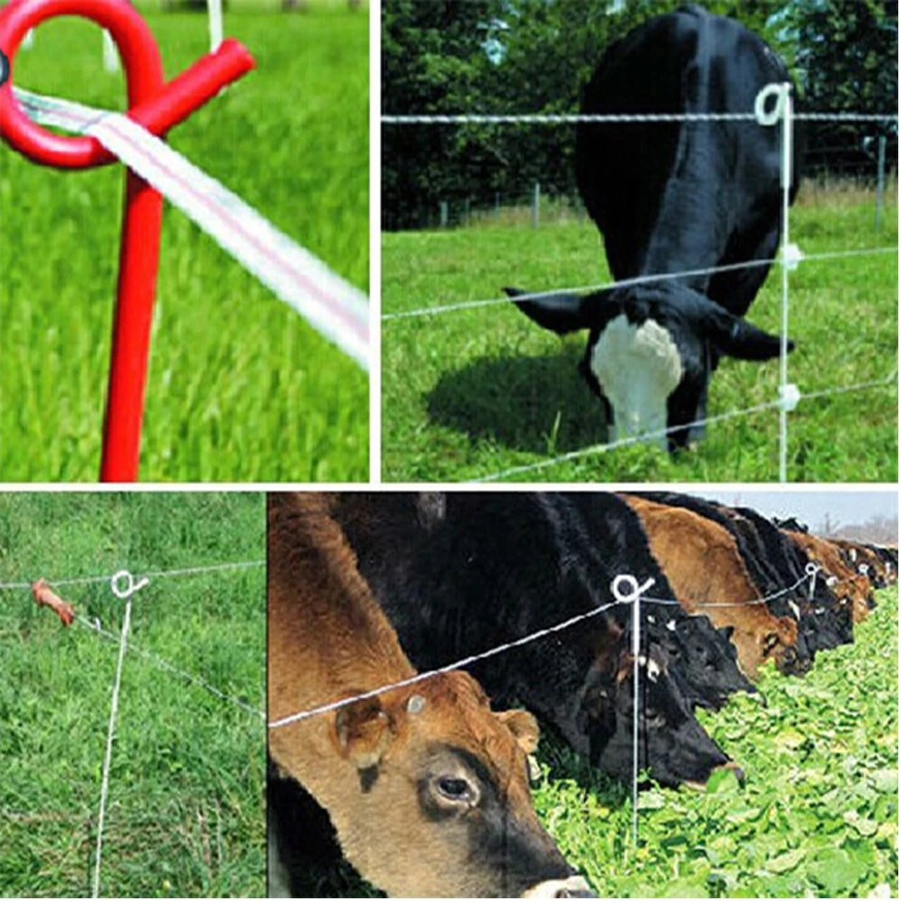 Spring Steel  Rod Electric Fence Post Insulated Pigtail Fence Post