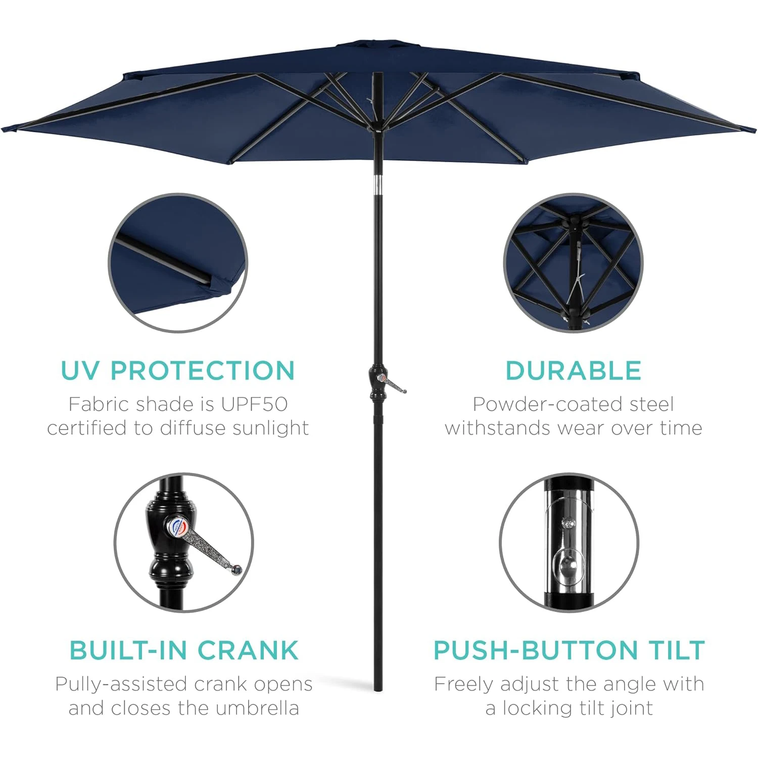 Outdoor Parasol Courtyard Umbrella Large Garden Sun Umbrella Patio Umbrella With Steering Center Column