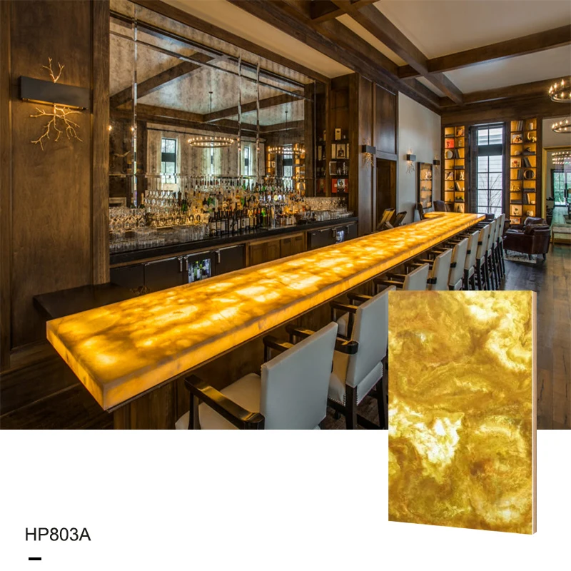 Artificial stone acrylic resin panel backlit translucent stone wall panel