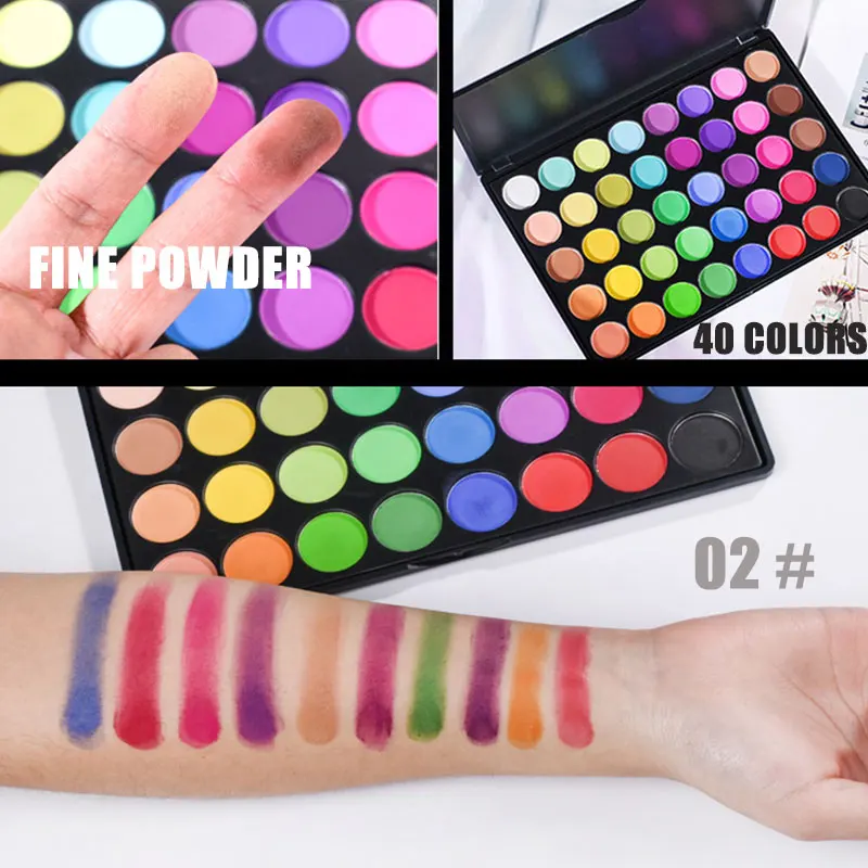 40 Color Big  Eyeshadow  Palette High Pigment LOW MOQ Custom Private Label Waterproof Eye Make Up